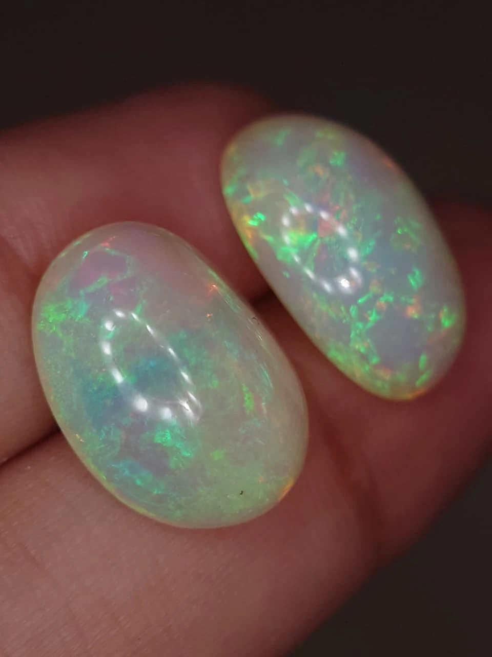 12.2ct Natural White Opal Pair from Ethiopia — view 3
